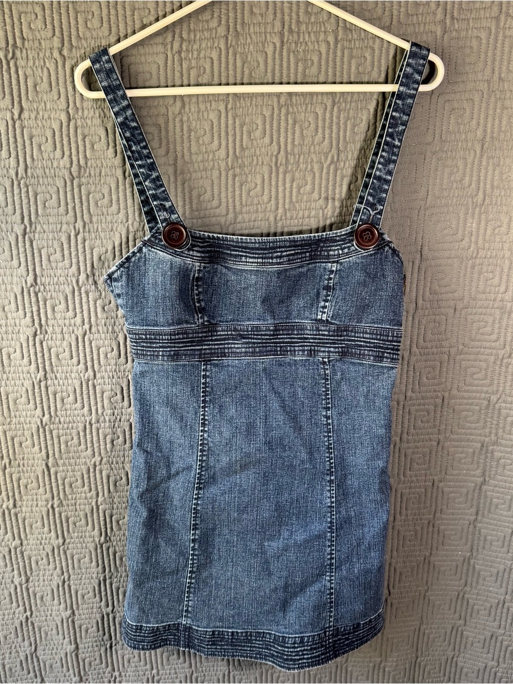 Rewind Denim Dress Women’s Small Y2K Denim Bodycon Mini Sleeveless